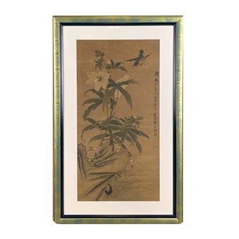 CHINESE INK AND COLOR PAINTING BIRD AND FLOWER - Chinese School