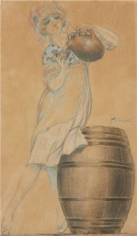 Young Girl Serving Wine - Miarko