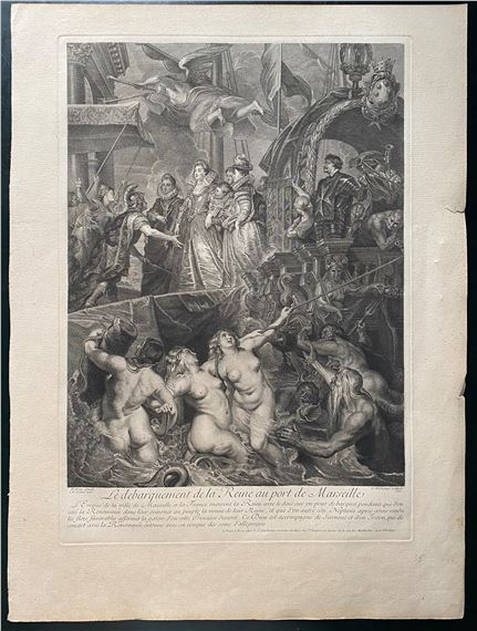 Le débarquement de la Reine au port de Marseille, da Rubens by Jean-Marc Nattier, 1710