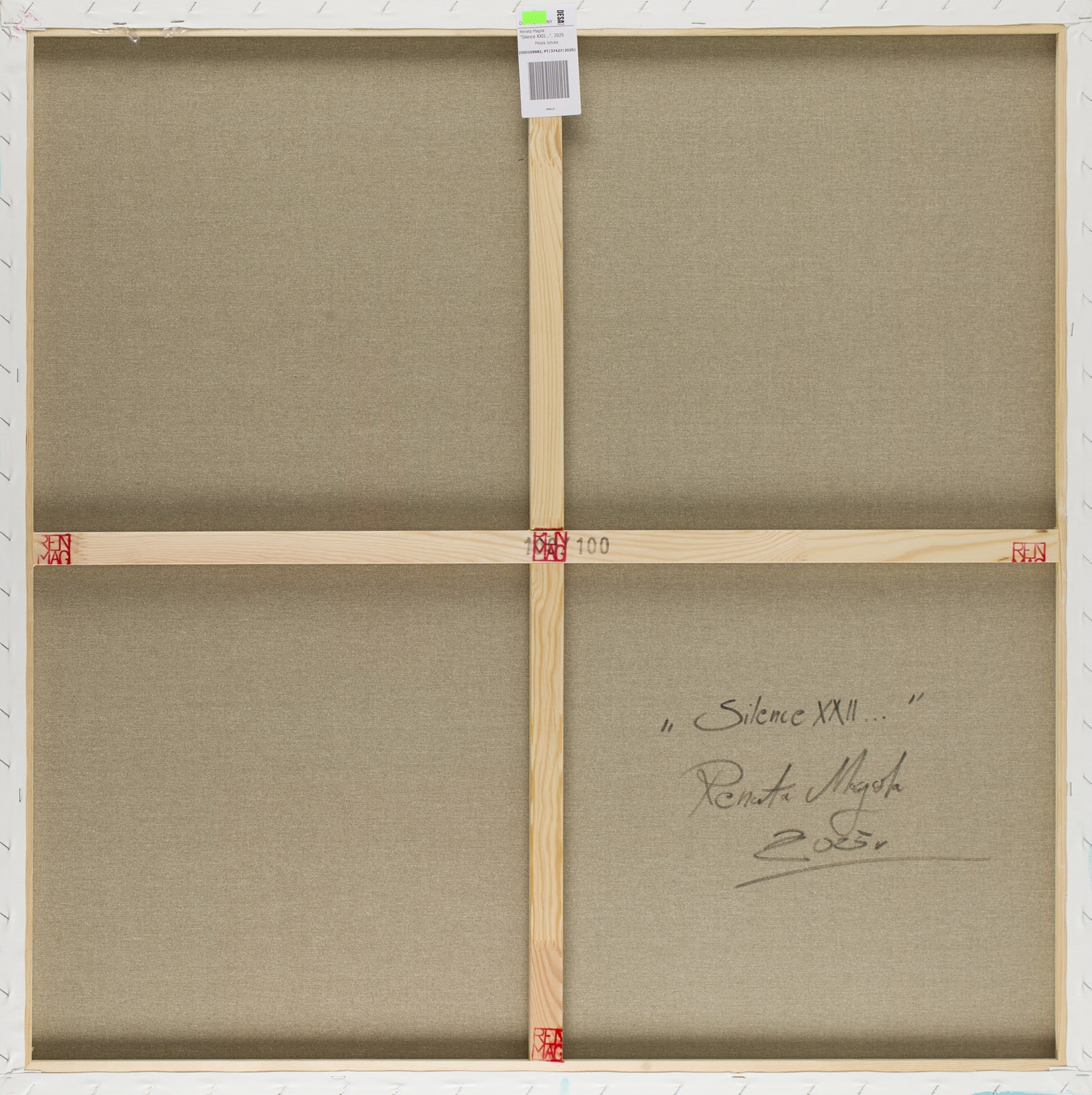 Artwork by Renata Magda, Silence XXII, Made of acrylic/canvas