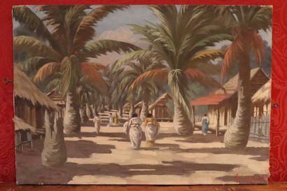 Ambroise Rakoto | Scene of life under the palm trees, Madagascar ...