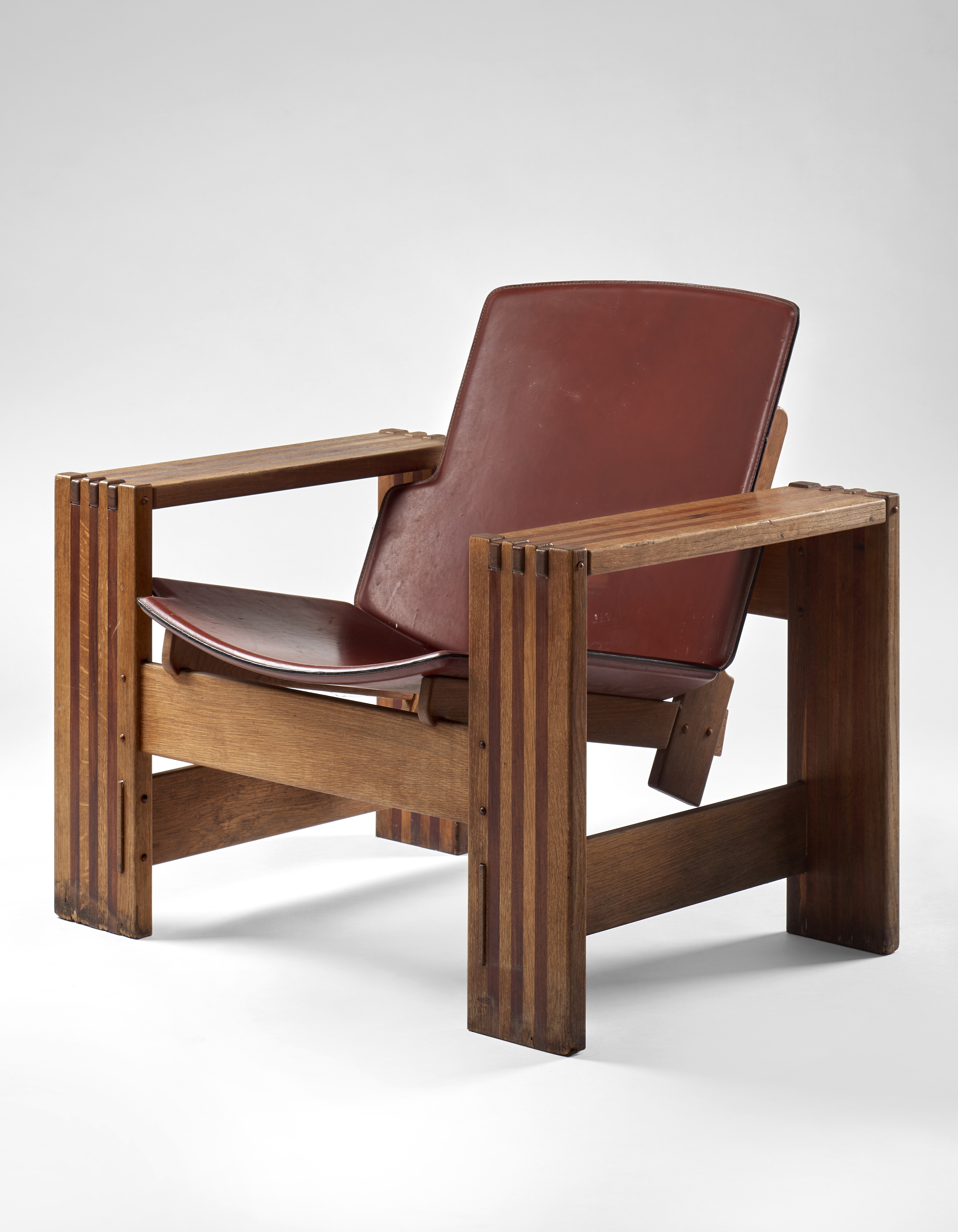 Artwork by Giuseppe Rivadossi, Armchair. Execution by Officina Rivadossi, Ship, Made of solid oak