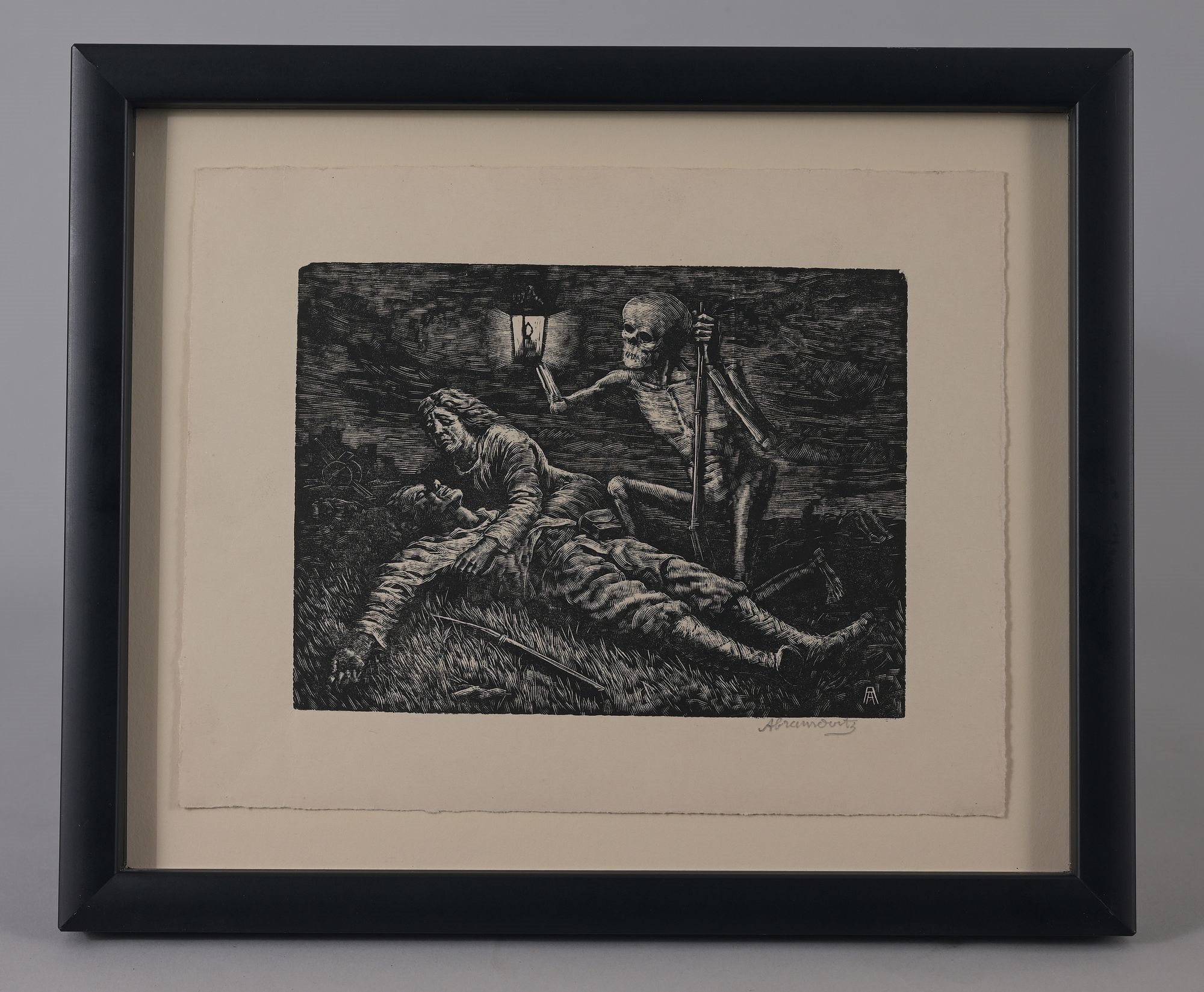 Albert Abramovitz | Skeleton over a Fallen Soldier | MutualArt
