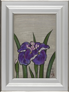 Artwork by Meiji Hashimoto, iris, Made of ink and color on paper