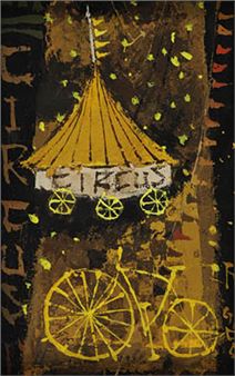 circus tent and bicycle - Giko Hayakawa