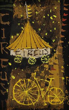 circus tent and bicycle - Giko Hayakawa
