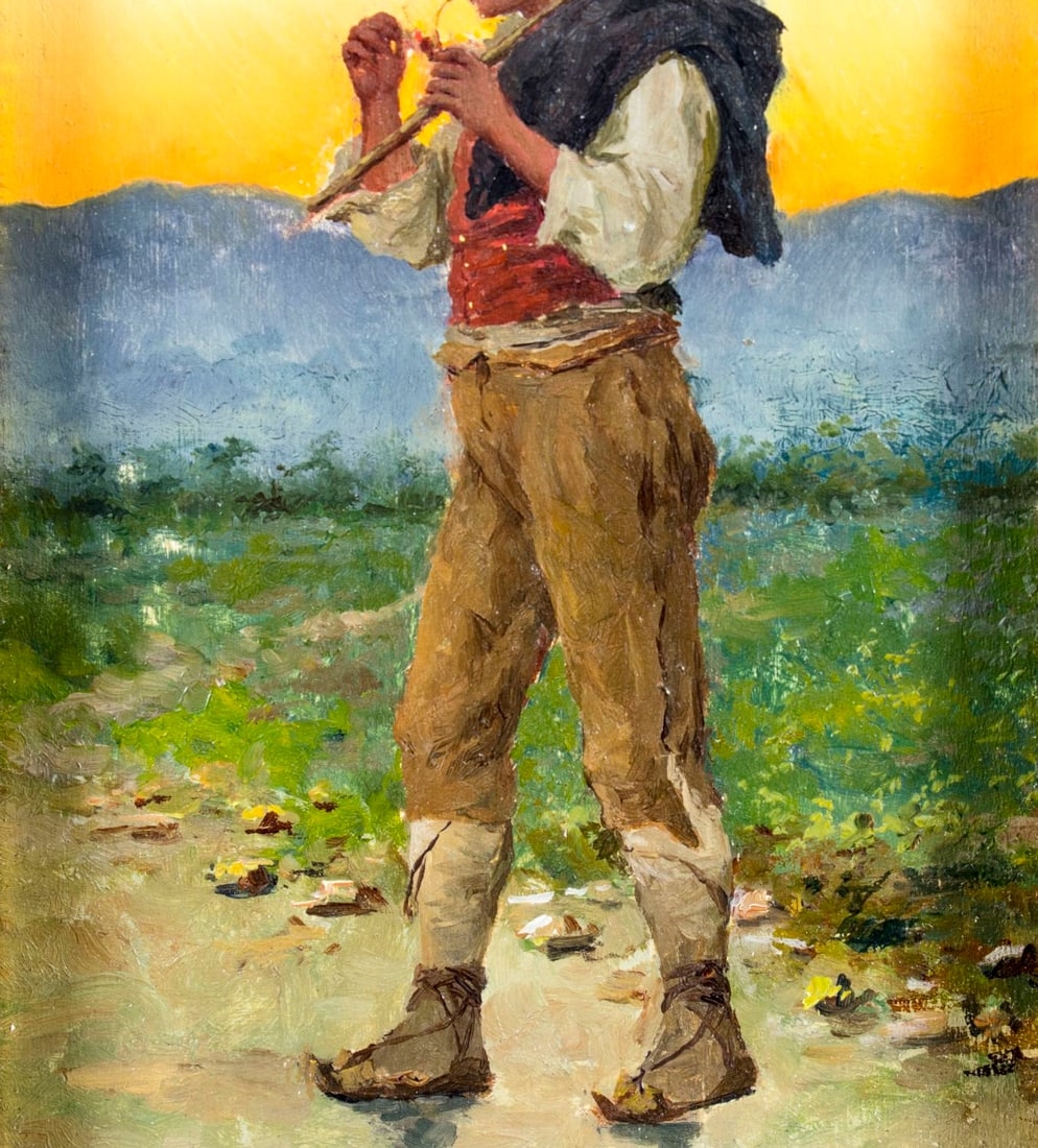 Vincenzo Loria | Italian Peasant Man with Pipe | MutualArt
