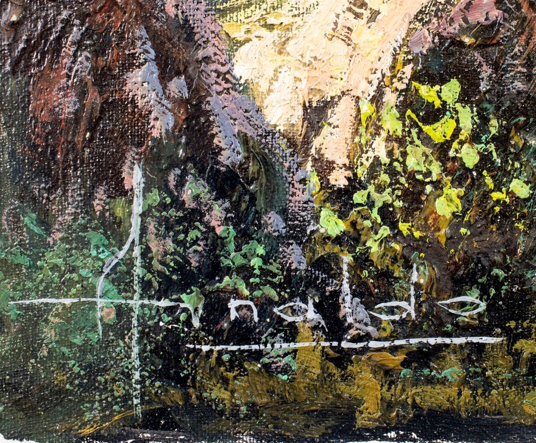 Artwork by S Arnaldo, Mountain Landscape, Made of oil on canvas