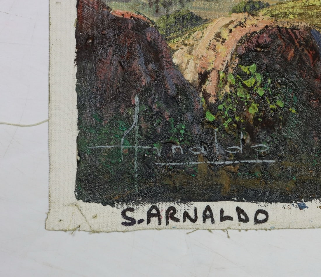 Artwork by S Arnaldo, Mountain Landscape, Made of oil on canvas