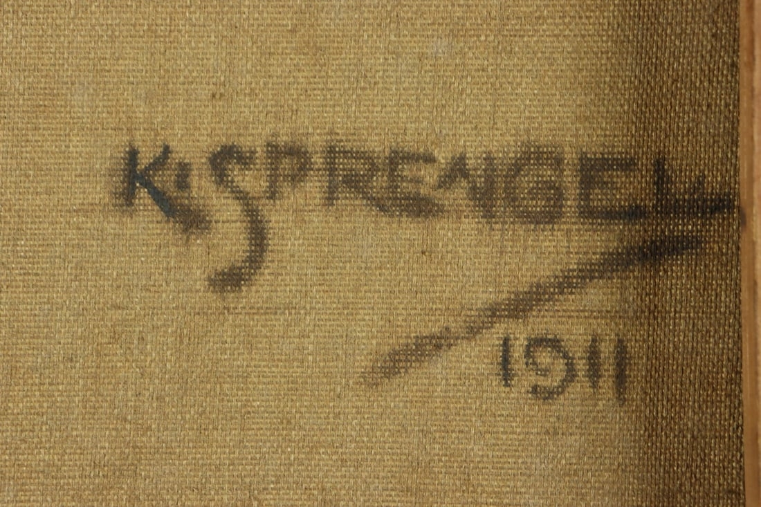 Artwork by Knut Sprengel, Bathing Nudes, Made of oil on canvas