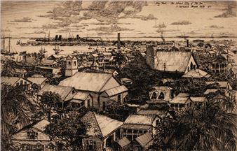 F. TOWNSEND MORGAN (1883-1965) PENCIL SIGNED ETCHING - Franklin Townsend Morgan