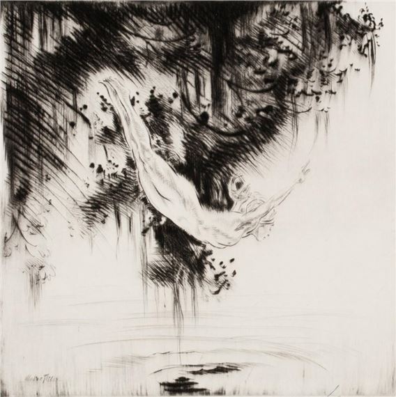 WALTER TITTLE (1883-1966) PENCIL SIGNED ETCHING - Walter Ernest Tittle