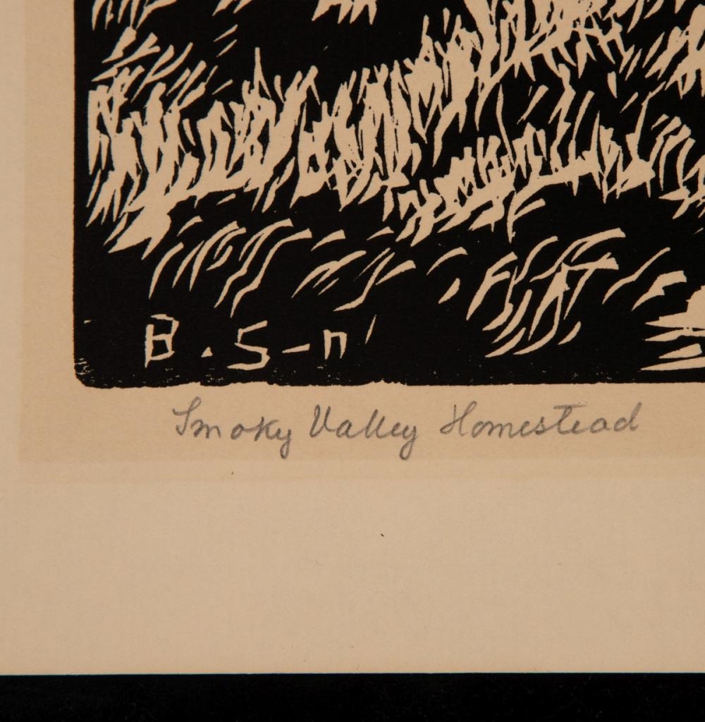 Artwork by Birger Sandzén, BIRGER SANDZEN (1871-1954) PENCIL SIGNED BLOCK PRINT, Made of linoleum cut