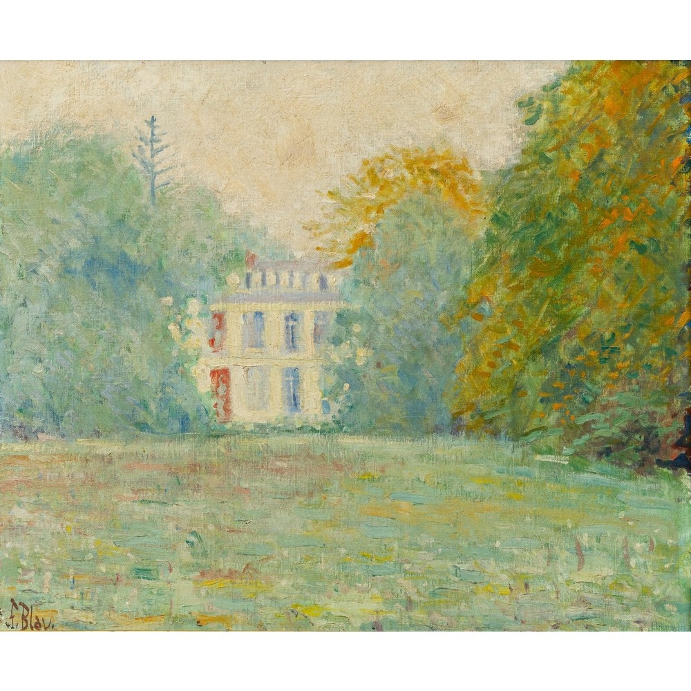 Artwork by Fritz Blau, Schloss Tegel, Made of oil on cardboard