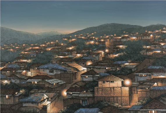 Hillside Village 1219 by Joung Young-Ju, 2017