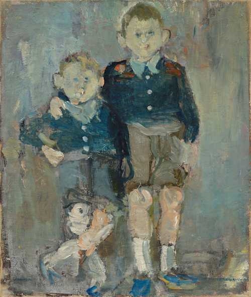 Artwork by Willy Leopold Guggenheim Varlin, Two boys, Made of Oil on canvas