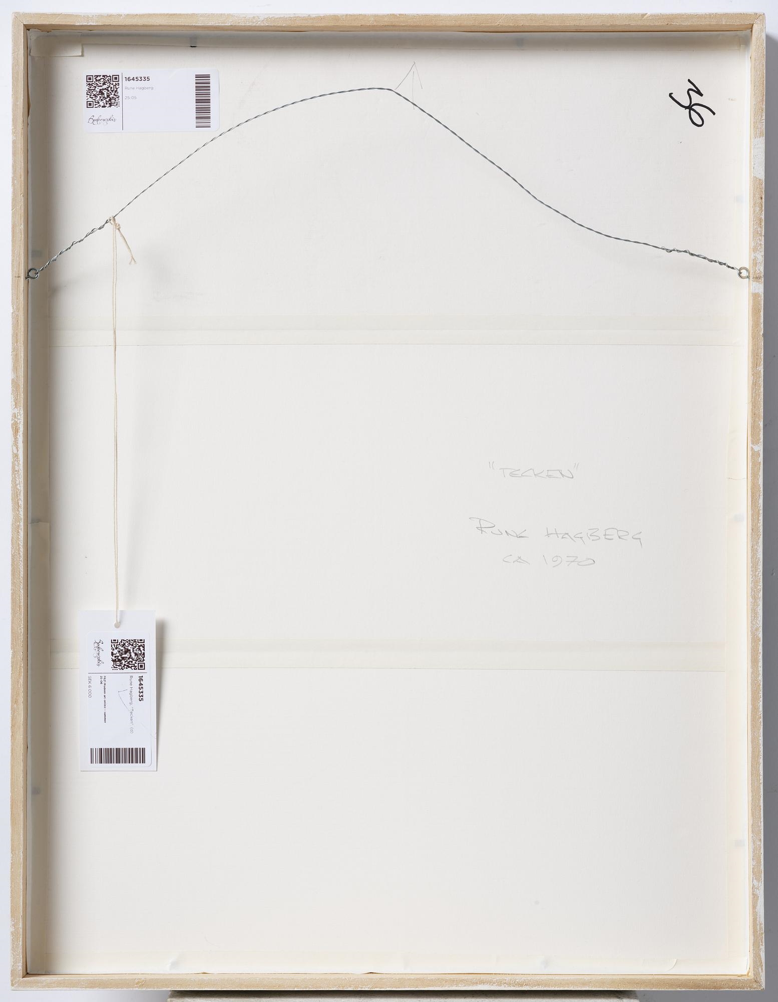 Artwork by Rune Hagberg, Tecken, Made of Mixed media and collage on paper