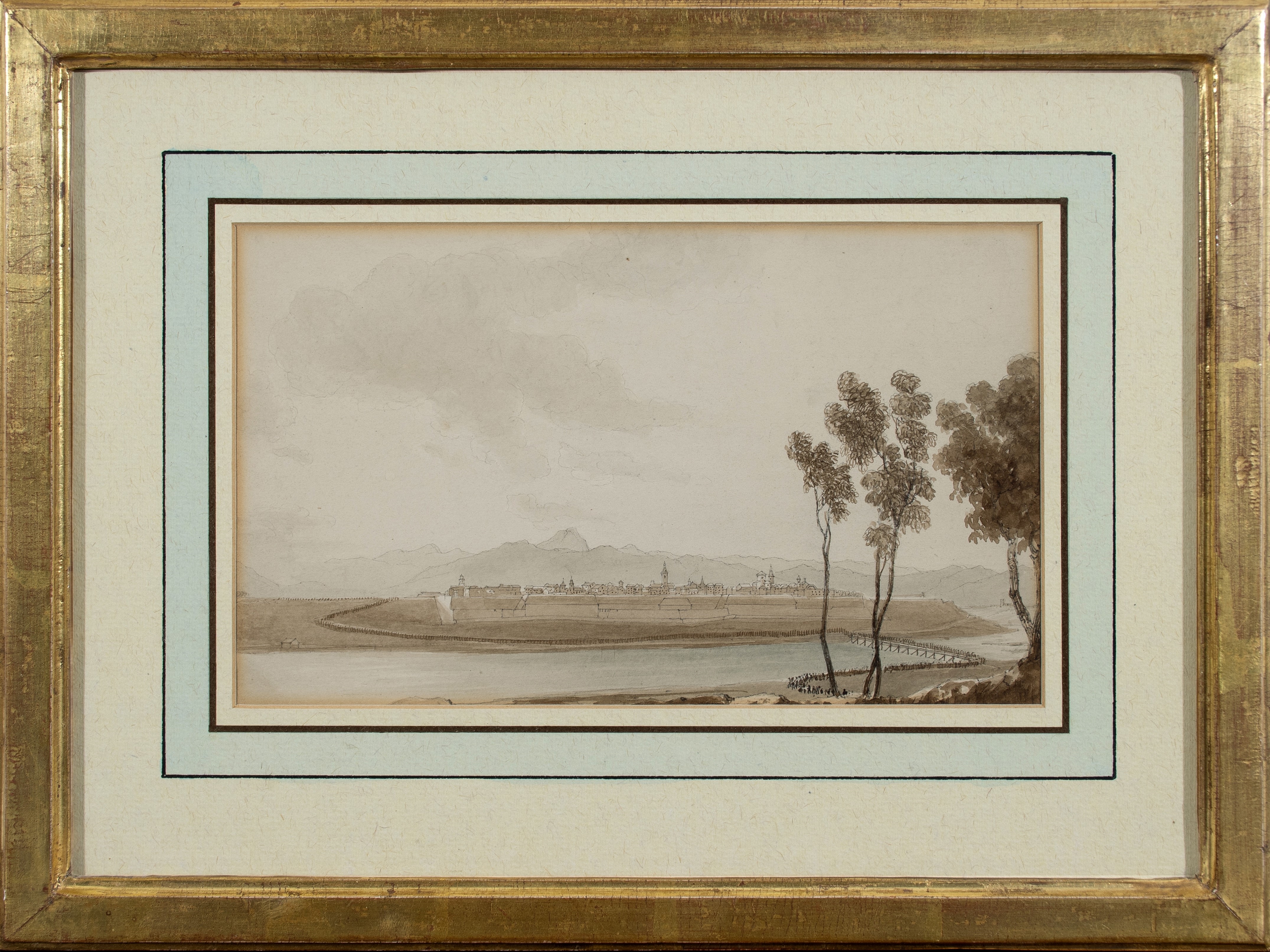 Artwork by Giuseppe Pietro Bagetti, The French army scales the city and citadel of Ivrea; The Battle of Dego; The Battle of Mondovi; The Battle of Cuneo, Made of Pencil and watercolour