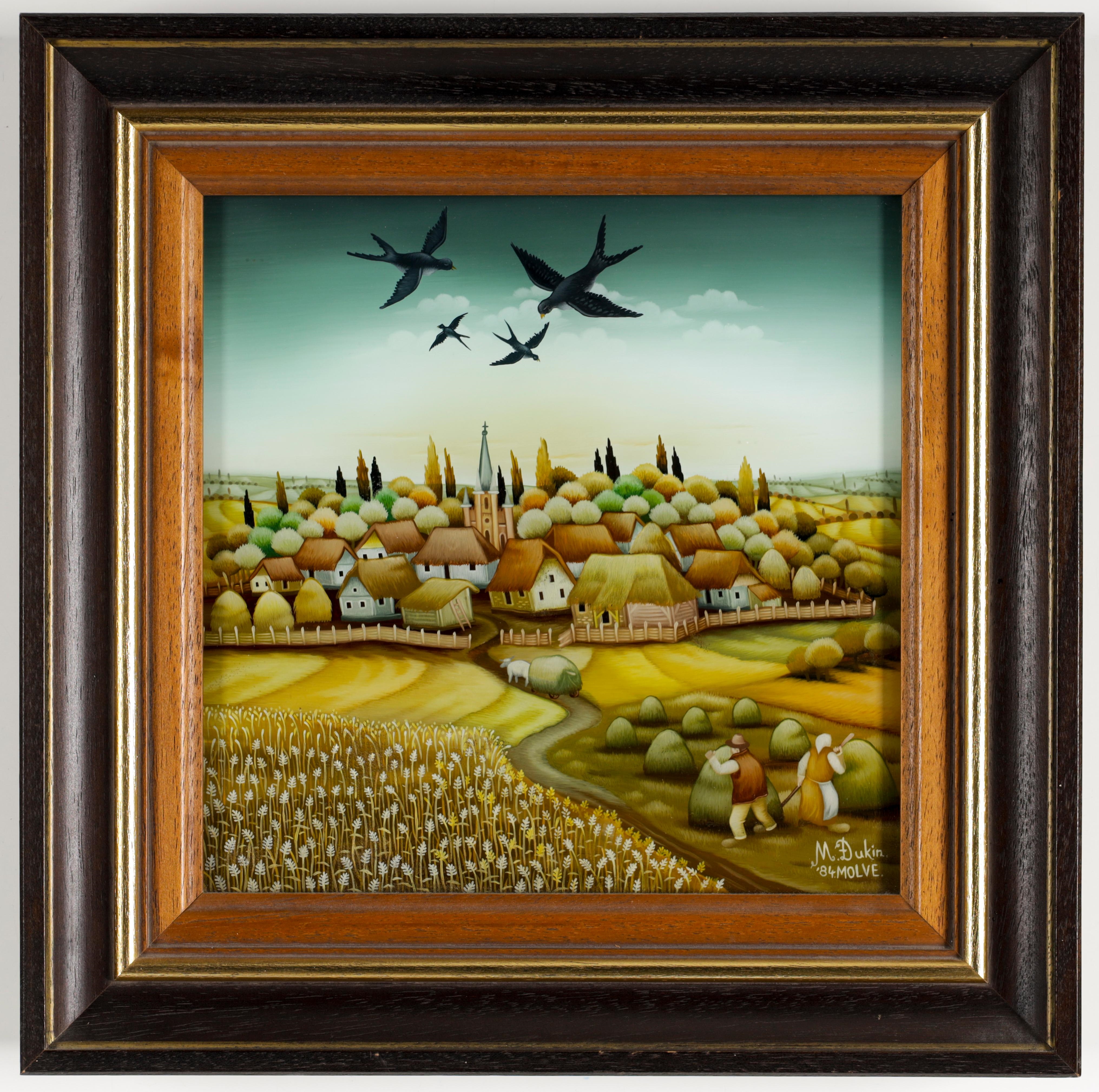 Artwork by Martin Stjepan Dukin, Sommer auf dem Lande, Made of glass painting