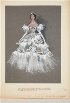 Evening Gown Fashion Illustration - Victor Stiebel