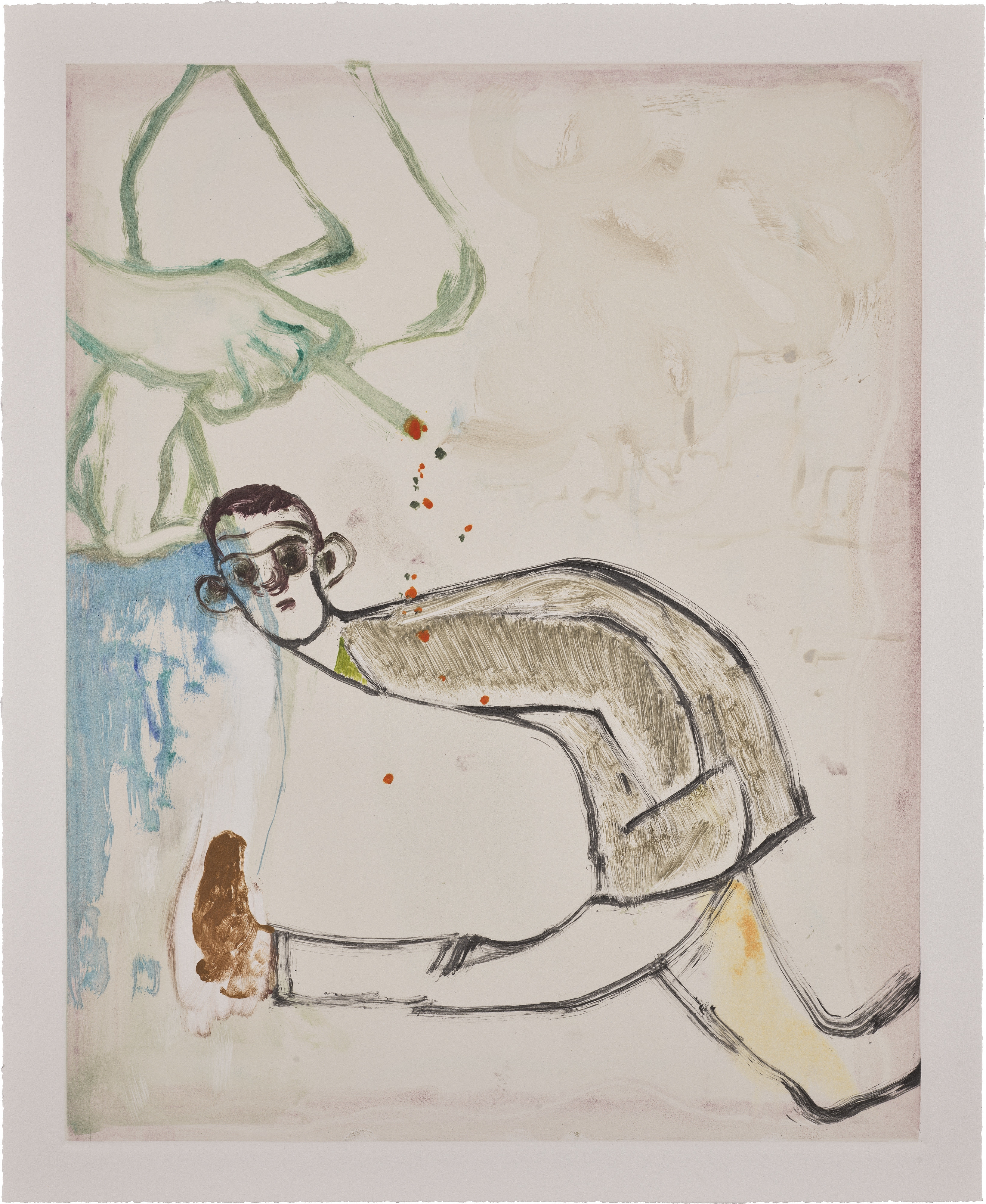 Artwork by Sanya Kantarovsky, Doxed, Made of monotype