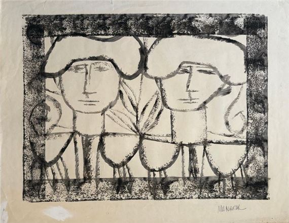 Andrès Monreal Ink on paper signed lower right - Andrés Monreal