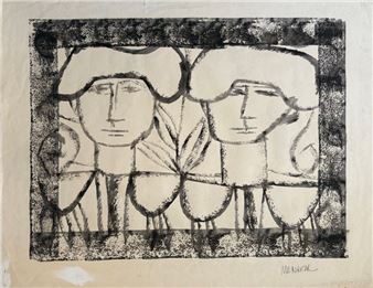 Andrès Monreal Ink on paper signed lower right - Andrés Monreal