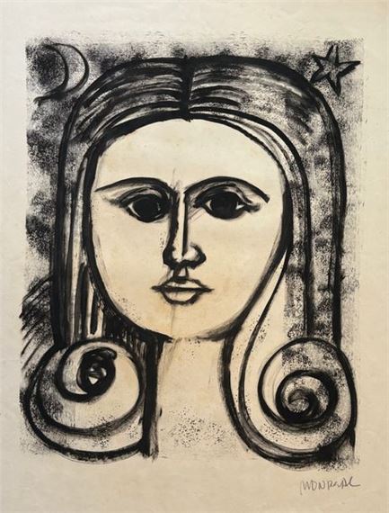 Andrès Monreal Ink on paper signed lower right by Andrés Monreal, 1969