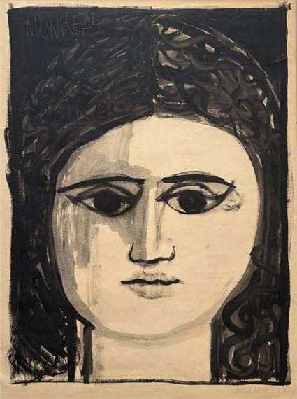 Andrès Monreal Ink on paper signed upper left by Andrés Monreal, 1969