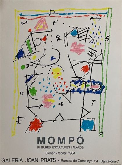 MOMPÒ Manuel Hernández Original lithograph poster 1984 - Manuel Hernández Viveros