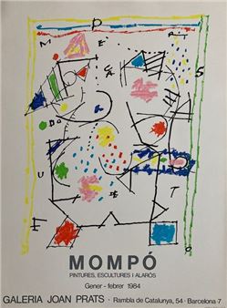 MOMPÒ Manuel Hernández Original lithograph poster 1984 - Manuel Hernández Viveros
