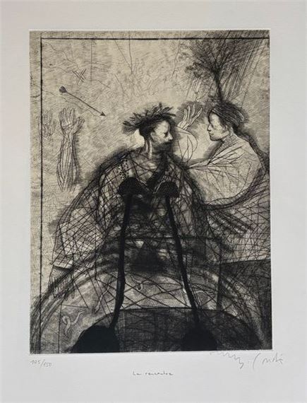 Miguel Condé Engraving signed lower right by Miguel Condé