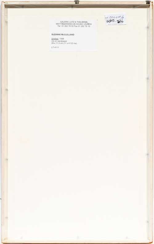 Artwork by Suzanne McClelland, Untitled, Made of India ink on sandpaper