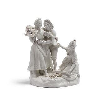 White pastoral group - Viennese School, 18th Century