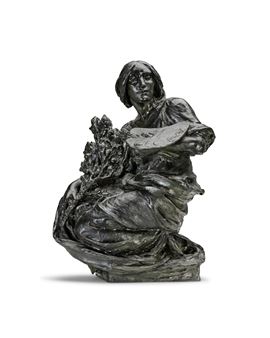 Edward Alfred Briscoe Drury RA (British, 1856-1944): A patinated bronze allegorical figure emblematic of the arts - Alfred Drury