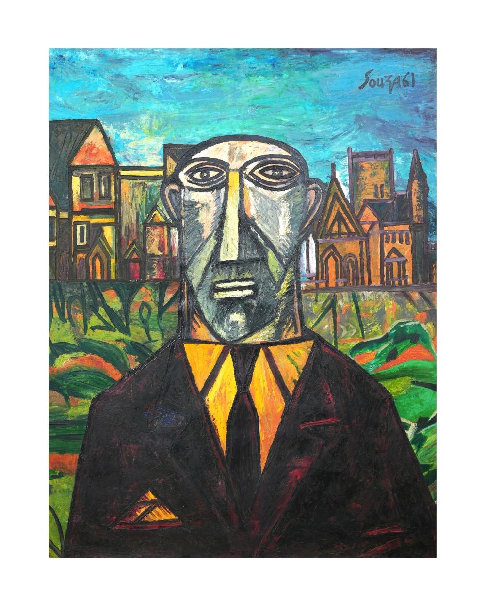 Artwork by Francis Newton Souza, UNTITLED "HEAD, Made of Oil On Canvas