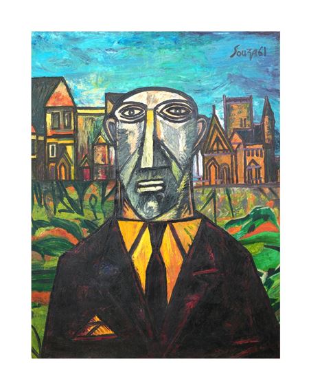 UNTITLED "HEAD by Francis Newton Souza, 1961