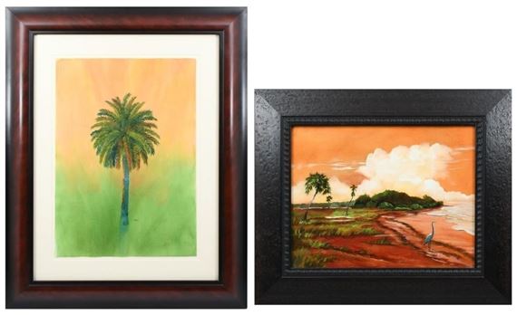 Bill Renc | TWO ORIGINAL BILL RENC PAINTINGS (1354) | MutualArt