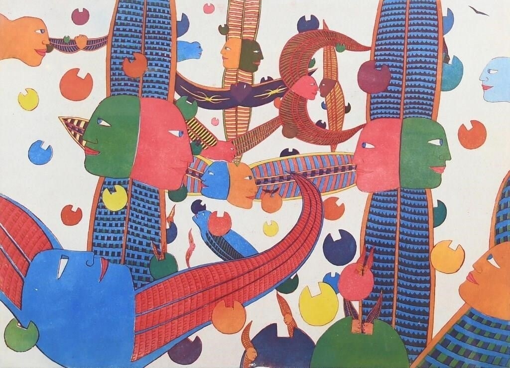 Philp Field | COLORFUL MID-CENTURY ETCHING BY PHILIP FIELD (1246 ...