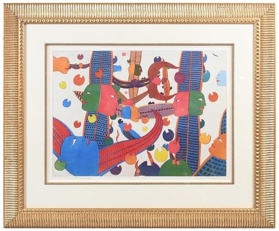 Philp Field | COLORFUL MID-CENTURY ETCHING BY PHILIP FIELD (1246 ...