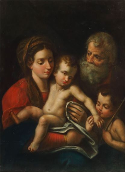 Italian School | The Holy Family with the Infant Saint John the Baptist ...