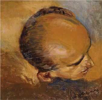 Cabeza de hombre - Carlos Enríquez Gómez