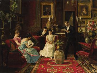 Lectura en el salón - César Álvarez Dumont
