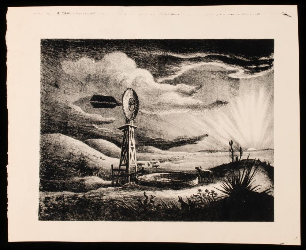 Aaron Gunn Pyle | AARON PYLE (1903-1972) TWO LITHOGRAPHS (Circa 20th ...