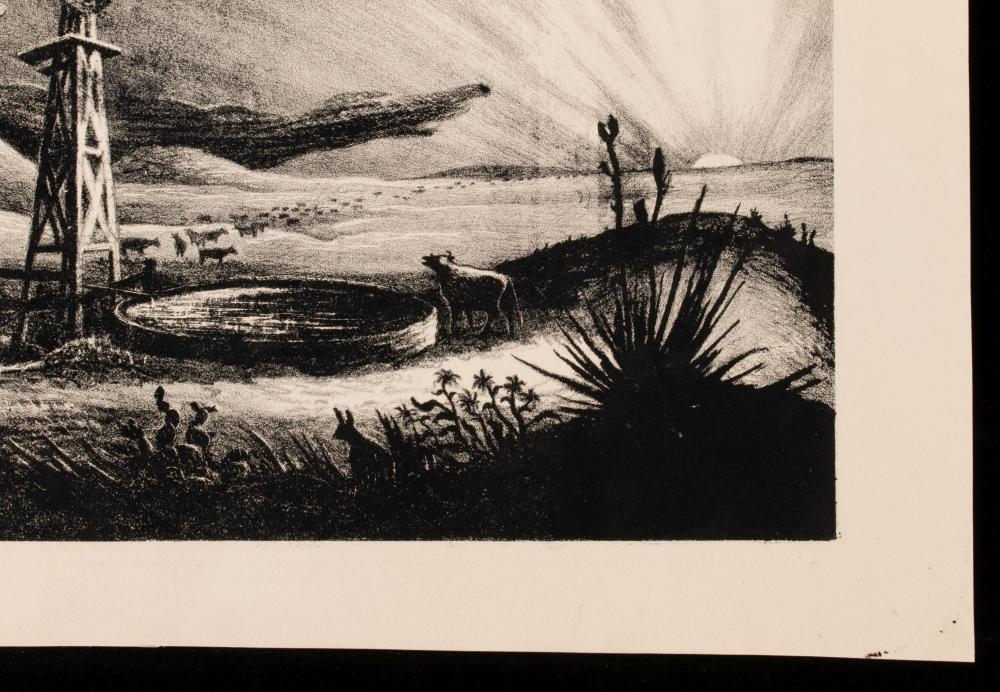Aaron Gunn Pyle | AARON PYLE (1903-1972) TWO LITHOGRAPHS (Circa 20th ...
