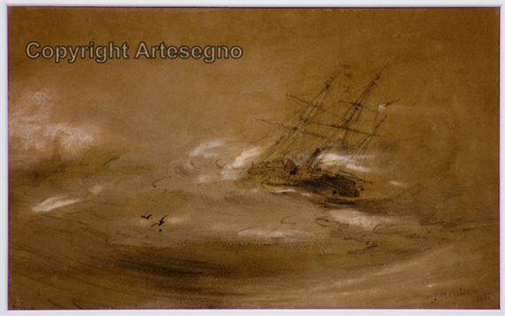 Voilier dans la tempete by Ivan Aivazovsky, 1879