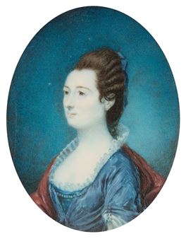 Portrait miniature of a lady from the Danby - Nathaniel Hone the Younger