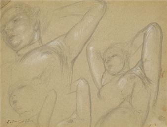 Etude de femme nue couchée - Eugène Carrière