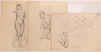 Konvolut Aktstudien' / 'A set of nude studies - Hans Stadelmann