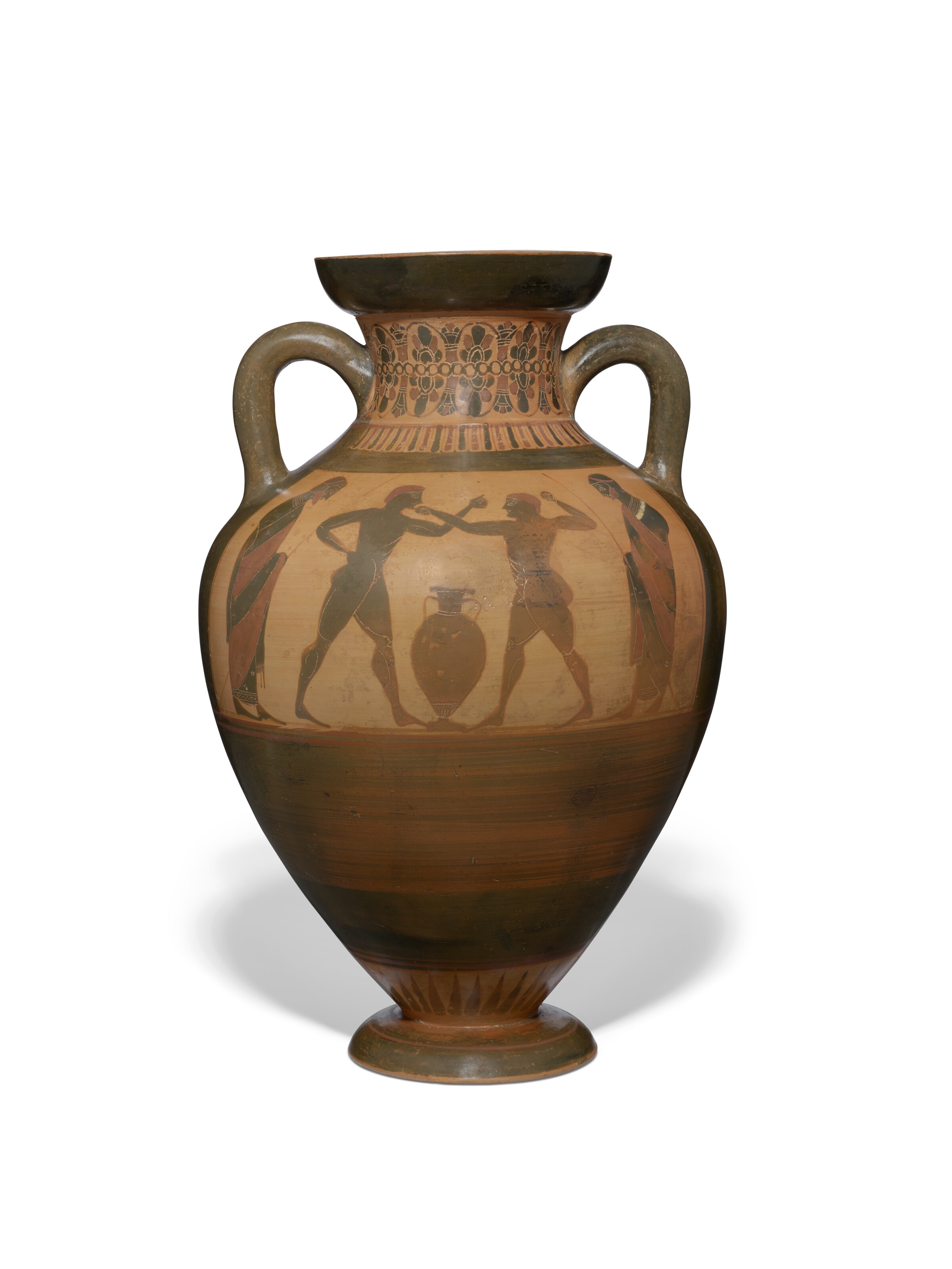 The Swing Painter | AN ATTIC BLACK-FIGURED AMPHORA OF PANATHENAIC SHAPE ...